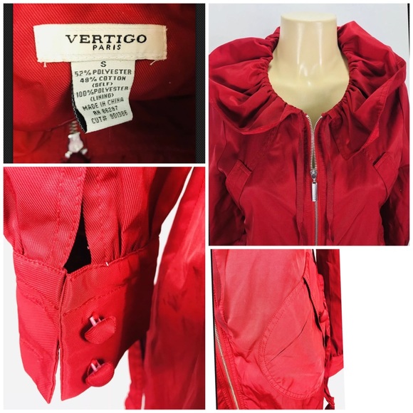 Vertigo Paris Trench Coat Raglan Drawstring Collar - Picture 3 of 7